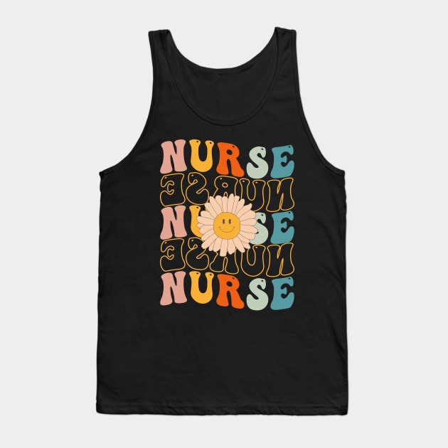 Retro Groovy Nurse Life For Women Nursing For Nurses Week Tank Top by drag is art